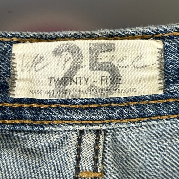 Free People We the Free Maggie Mid Rise Straight Jeans Bondi Blue - Picture 5 of 12